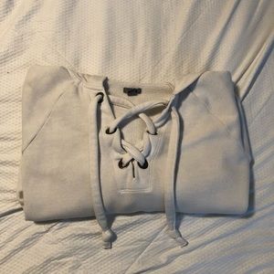 aerie cropped tie hoodie